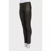 Leather trousers with elastic