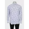 Men's shirt in a combined print