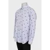 Men's shirt in a combined print
