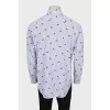 Men's shirt in a combined print