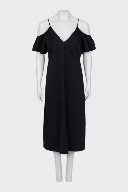 Dress with straps decorated with chain