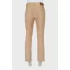 Men's beige corduroy trousers