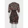 Floral print dress with accent waist