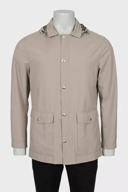 Men's gray jacket with pockets