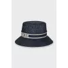 Straw hat with branded band