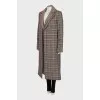 Double coat with check print