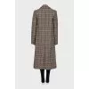 Double coat with check print