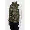 Khaki Quilted Vest with Tag