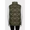 Khaki Quilted Vest with Tag