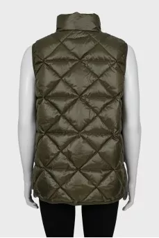 Khaki Quilted Vest with Tag