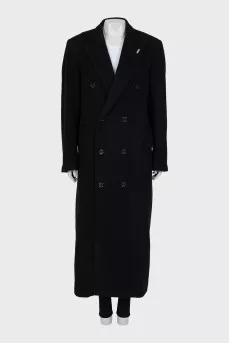 Maxi Coat with Accent Shoulders
