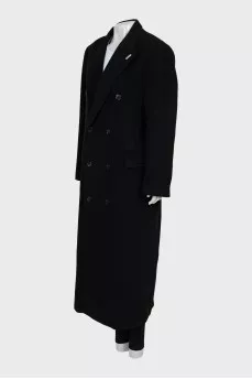 Maxi Coat with Accent Shoulders