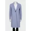 Wool coat with button