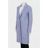 Wool coat with button