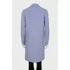 Wool coat with button
