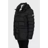 Black down jacket with patch pockets
