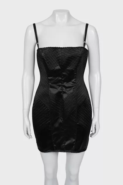 Black Corset Dress with Straps