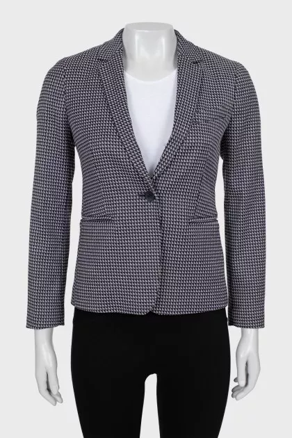 Jacket in geometric print