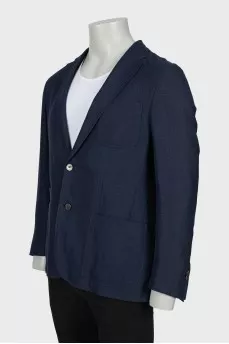 Men's fitted blue jacket