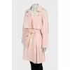 Pink fitted trench coat