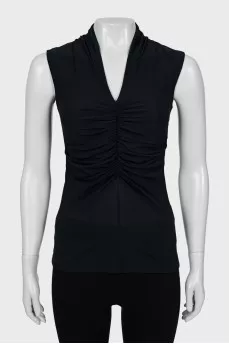 V-neck fitted blouse