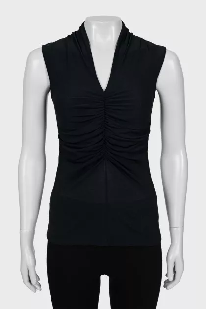 V-neck fitted blouse