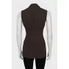 Brown fitted blouse