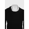 Black jumper with collar decoration
