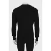 Black jumper with collar decoration