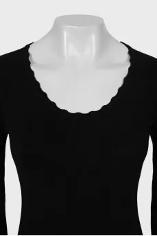 Black jumper with perforation