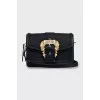 Crossbody bag with gold logo
