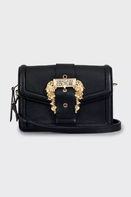 Crossbody bag with gold logo