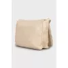 Leather crossbody bag with bow