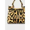Textile bag in animal print