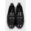 Leather loafers with high platform