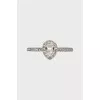 Silver crystal ring