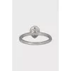 Silver crystal ring