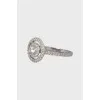 Silver ring with crystals