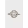 Silver ring with crystals