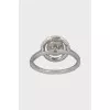 Silver ring with crystals