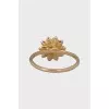 Gold ring with pink rhinestones