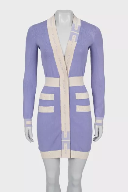 Ribbed dress with a fitted cut