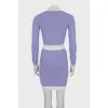 Ribbed dress with a fitted cut