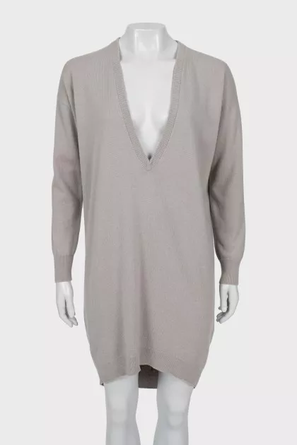 Loose cashmere dress