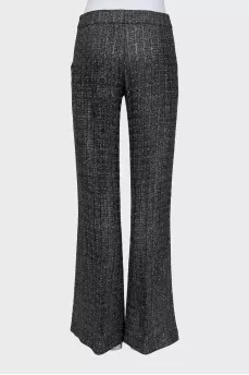 Tweed flared trousers