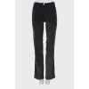 Corduroy flared trousers