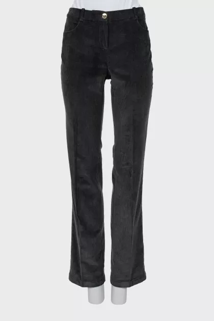 Corduroy flared trousers