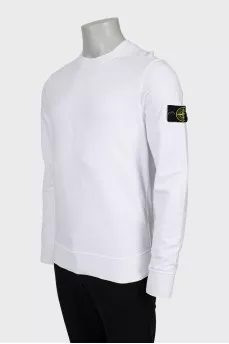 Men's sweatshirt with branded patch