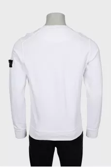Men's sweatshirt with branded patch