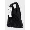 Textile mini bag with tag